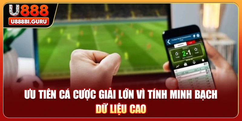 Ưu tiên cá cược giải lớn vì tính minh bạch dữ liệu cao