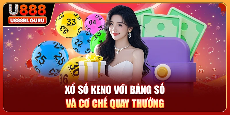 Xổ số Keno với bảng số và cơ chế quay thưởng